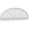 Ekena Millwork Elliptical 3 Spoke Architectural Grade PVC Combination Pediment, 82"W x 27-3/8"H x 2-3/4"P PEDPC082X275ELL03 - alternate 1